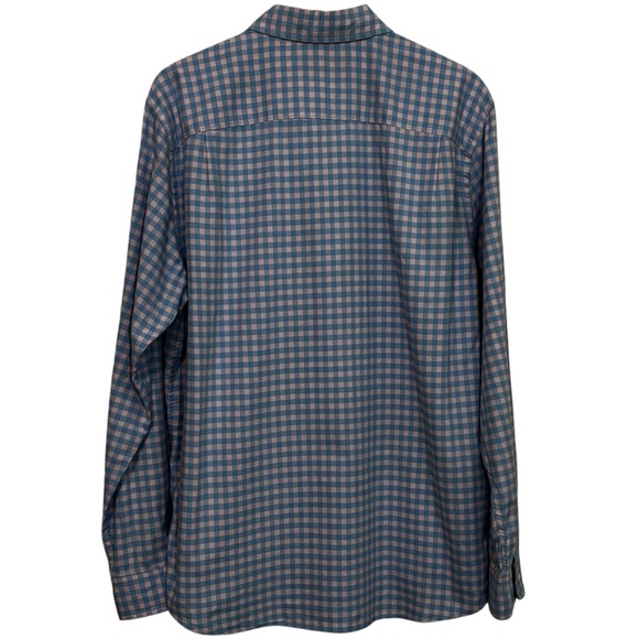 RYE - MEN’S SIZE LARGE - 100% COTTON - BABY BLUE & PALE PINK CHECKERED - B3 - Picture 2 of 8